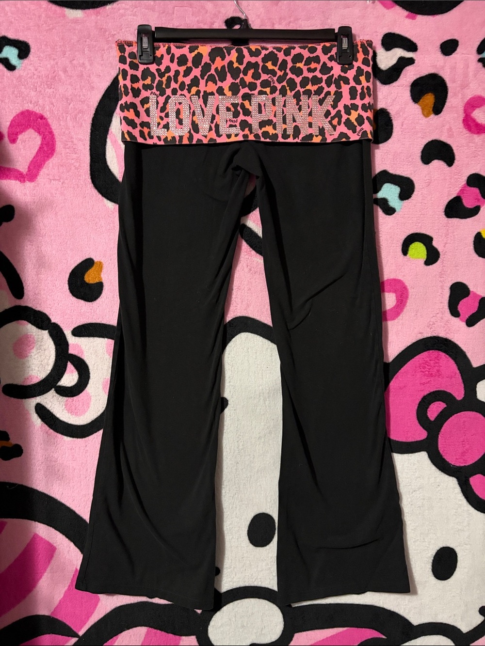 PINK Victoria’s secret fold over flare yoga pants